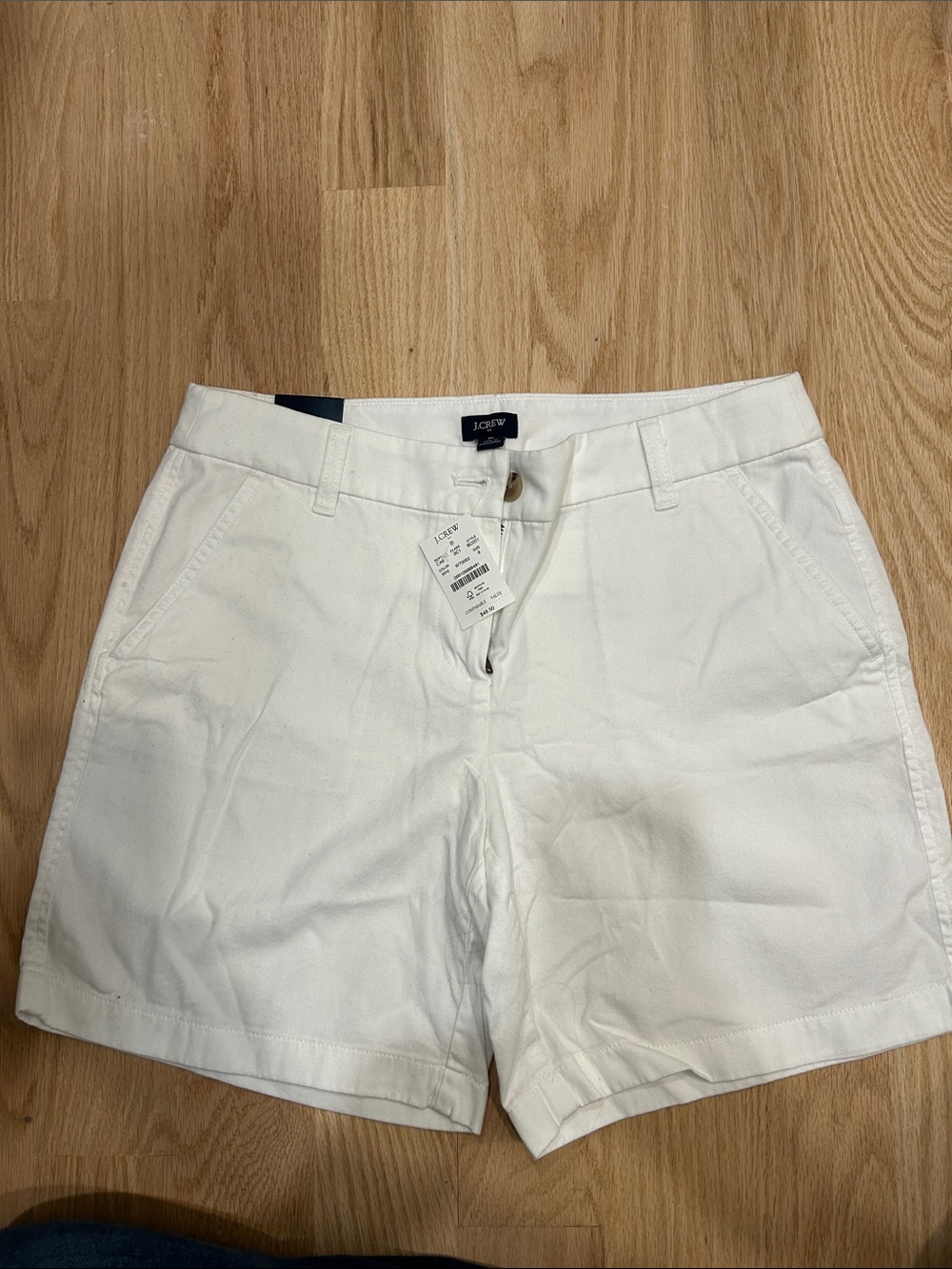 J. Crew White Chino Bermuda Shorts